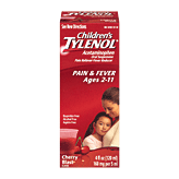 Tylenol Children's ages 2-11, acetaminophen oral suspension pain reliever-fever reducer Full-Size Picture